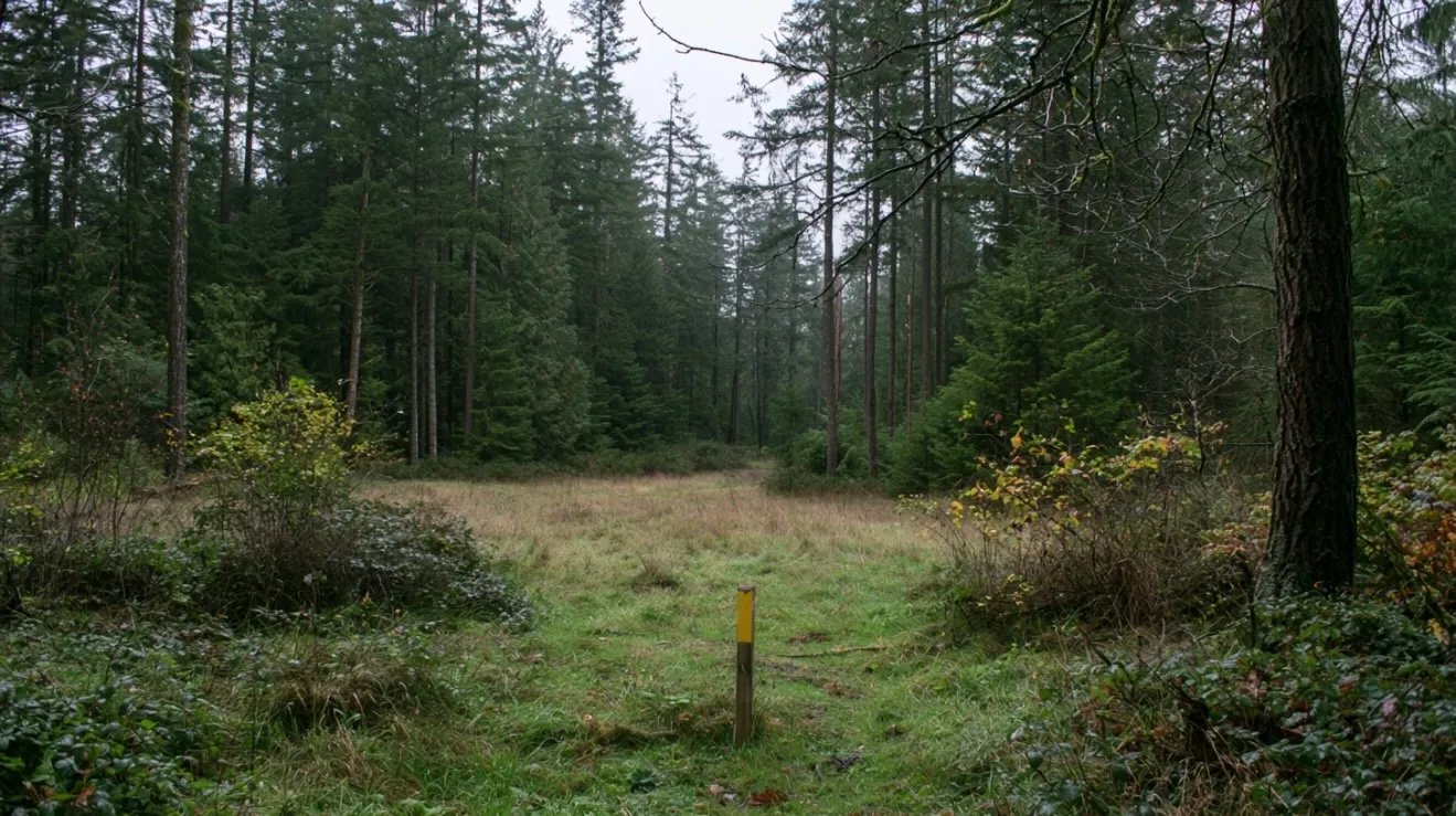 Land clearing with a forestry mulcher at the edge of a British Columbia forest